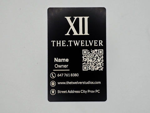 Aluminum Business Card - Template 1