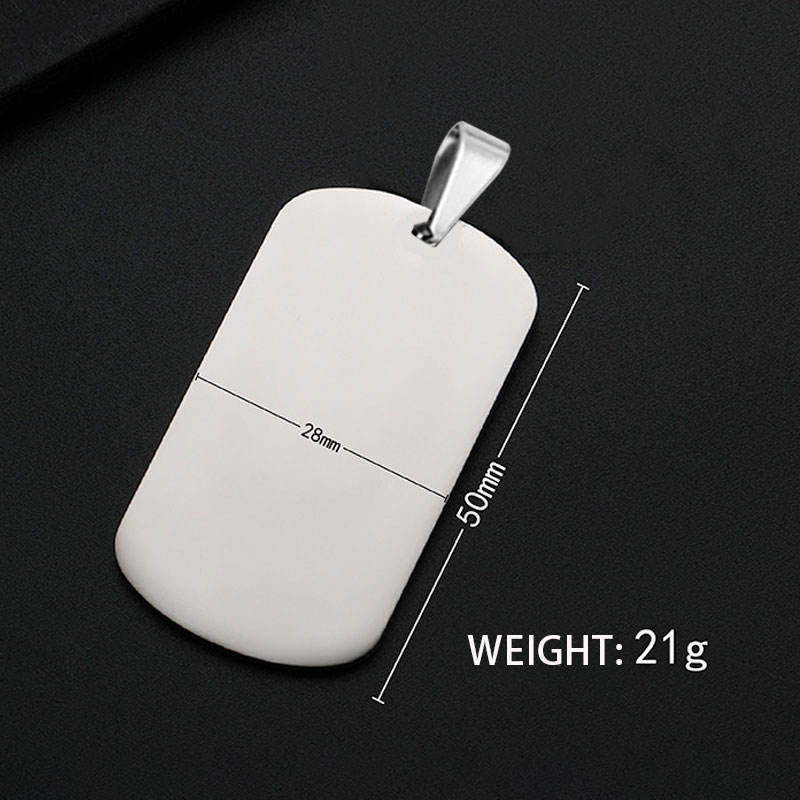 Stainless Steel Engraved Pendant