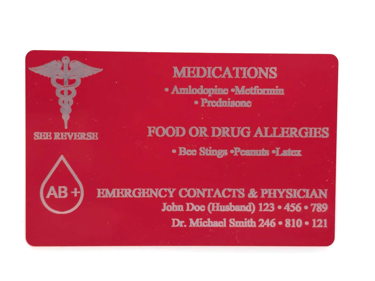 Medical ID Card (2 pc)