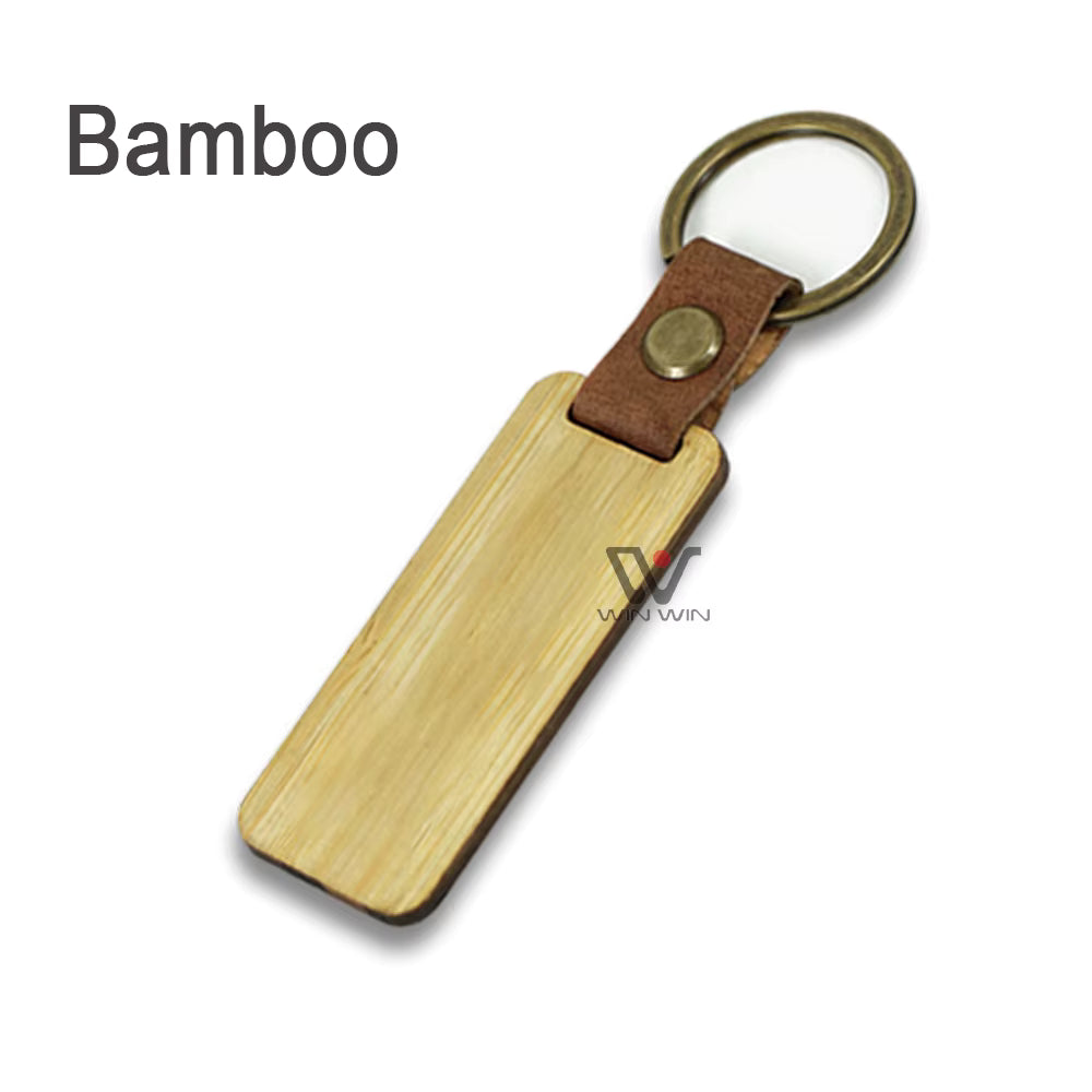Rectangle Wood Keychains