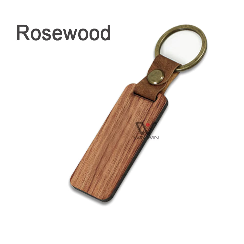Rectangle Wood Keychains