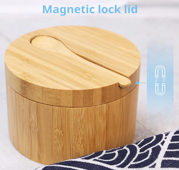 Bamboo Salt & Spice Cellar – Custom Engraved