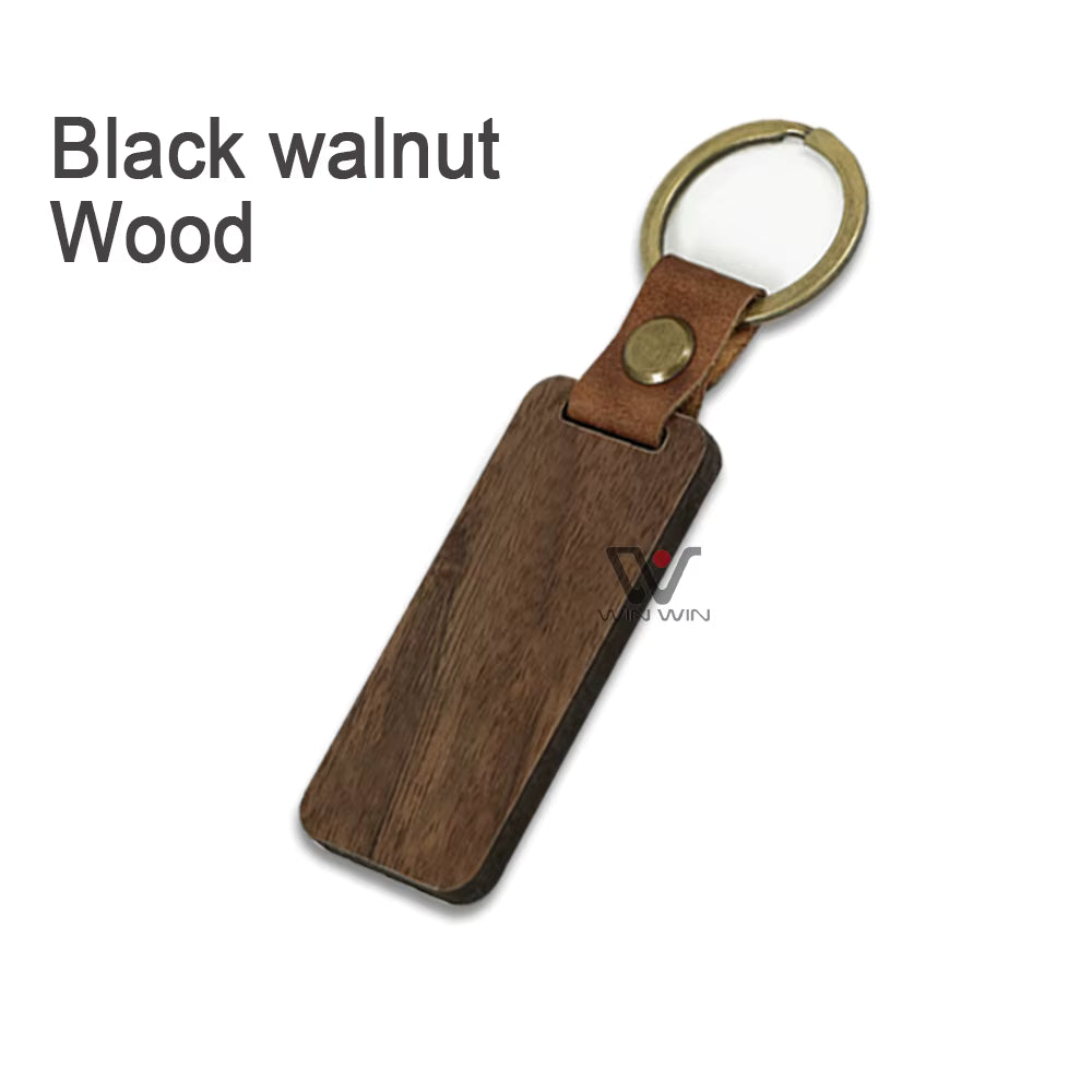 Rectangle Wood Keychains