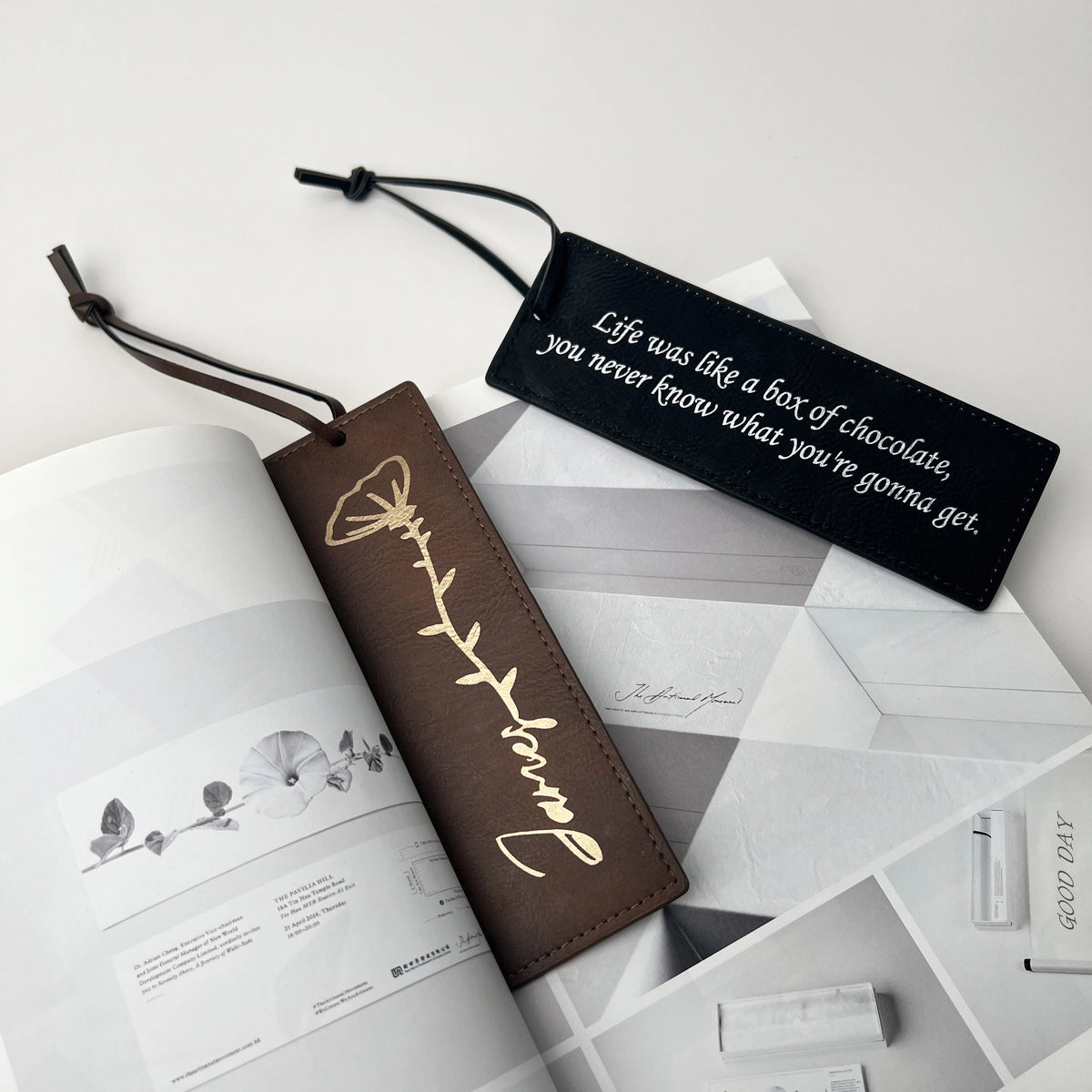 PU Leather Bookmarks