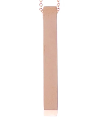 Stainless Steel Vertical Bar Necklace