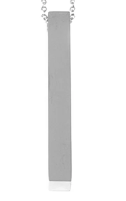 Stainless Steel Vertical Bar Necklace